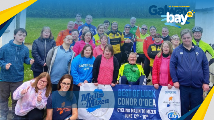 CYCLING: Conor O'Dea in Tuam on Tuesday During Malin to Mizen Head Trek for Down Syndrome