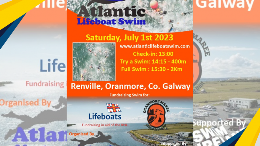 Swimmers to take to the open water on July 1st for Galway RNLI and Oranmore/Maree Coastal Search Unit