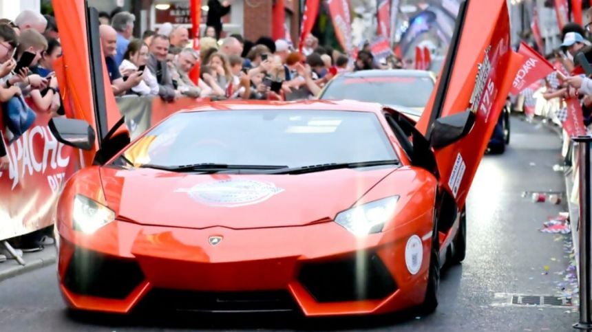 Record number of Lamborghinis in Ireland due in Salthill tomorrow for Cannonball 2023