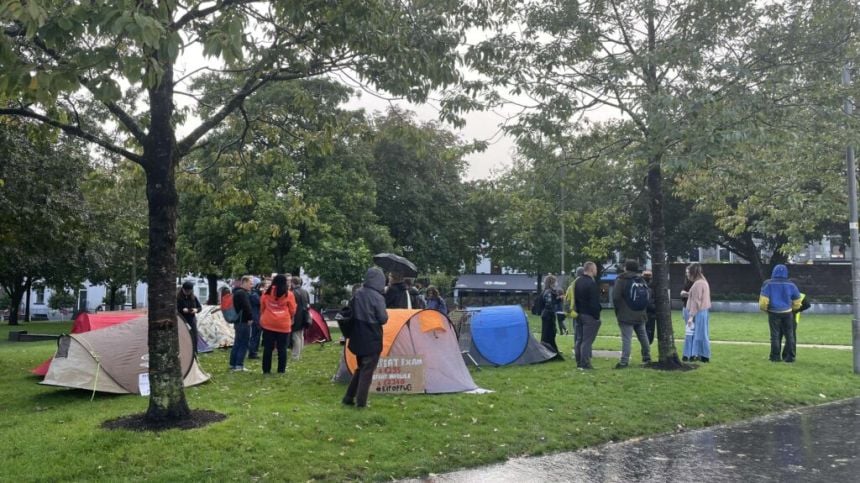 University of Galway students march to Eyre Square to highlight accommodation crisis