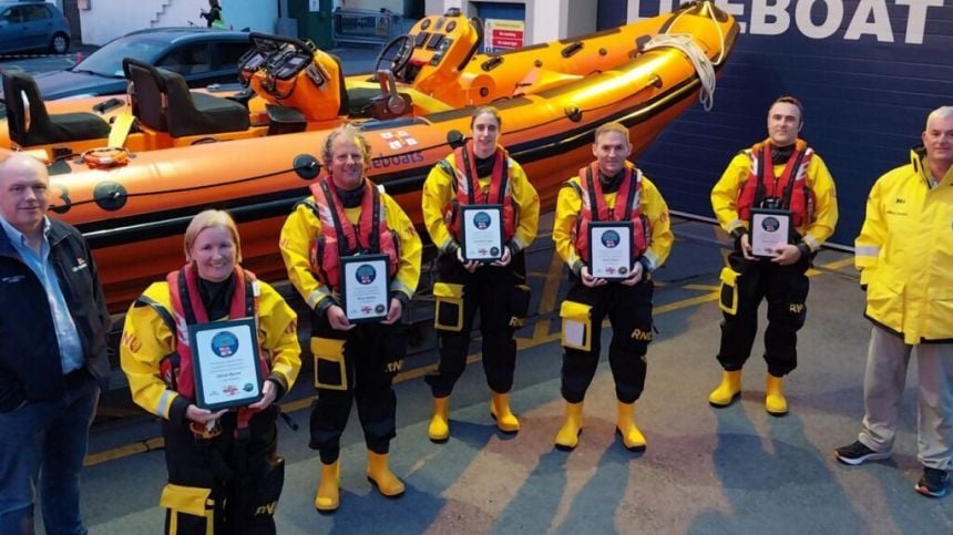 Galway RNLI volunteer crew presented with long service awards