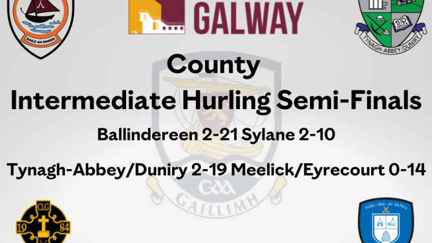 Ballindereen and Tynagh Abbey-Duniry book places in County Intermediate Hurling Final