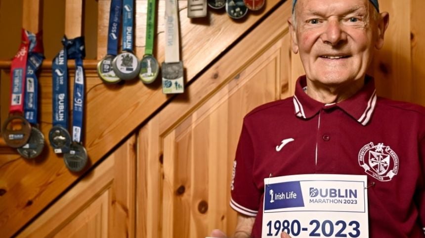 80 year old Derrydonnell athlete set to continue record of running every Dublin Marathon