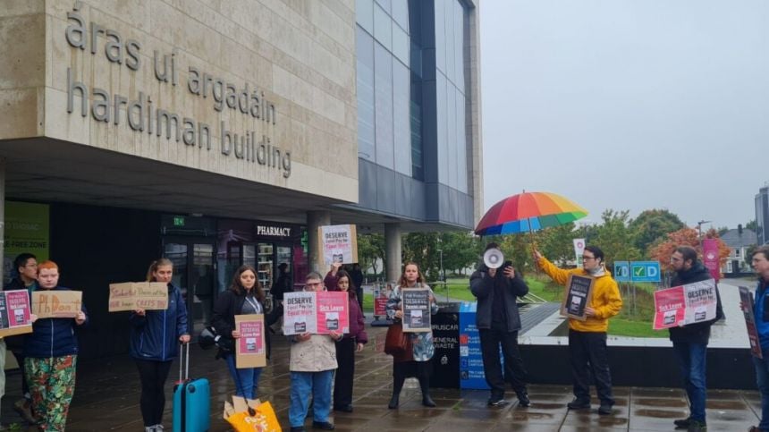 Galway PhD researchers protest over pay and working conditions