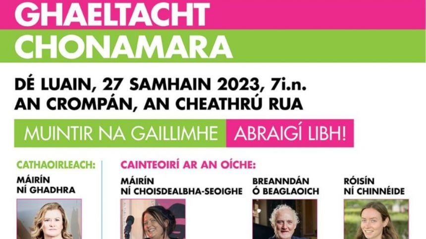 Panel announced for Sinn Féin's Gaeltacht People's Assembly in Carraroe