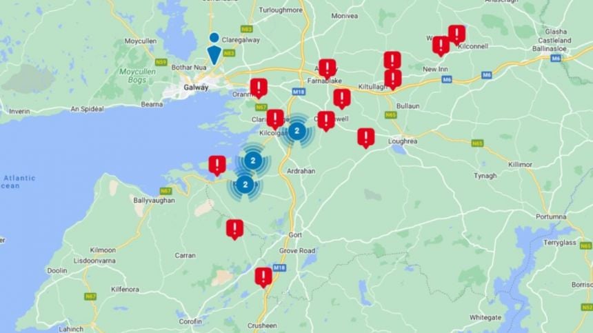 ESB still working to restore power to hundreds of homes across Galway