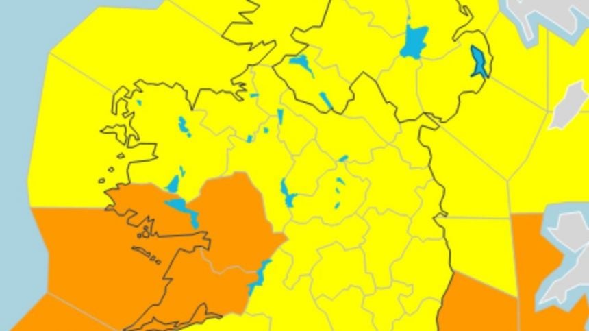 Status Orange wind warning for Galway from this evening