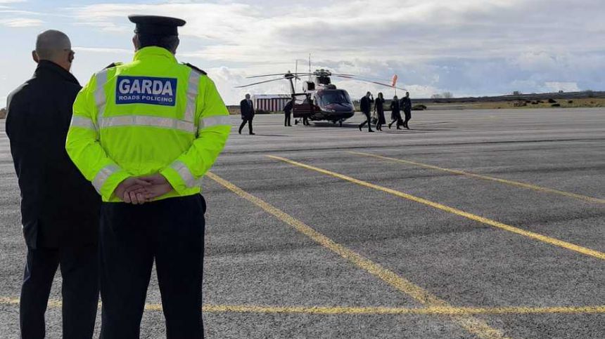 Kate and William arrive in city centre after fog delays flight from Dublin