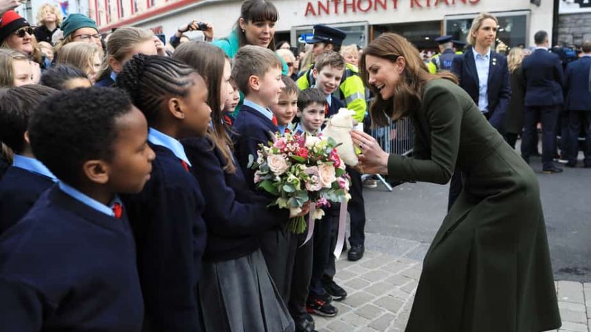 Overview: Duchess sticks with the national colour while in Galway on Day Three of Irish visit