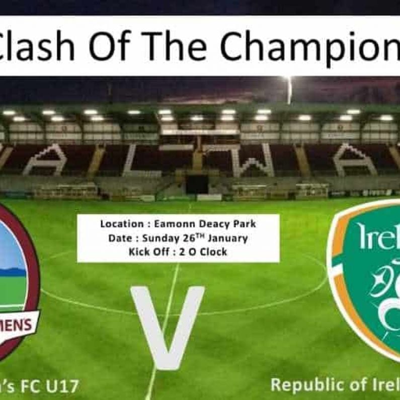 Galway WFC U17's To Face Irish Under 15's at Eamon Deacy Park