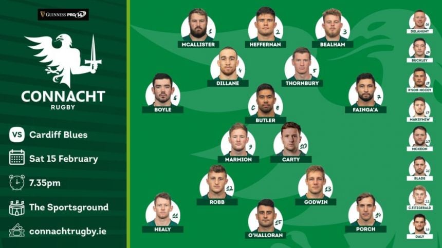 Connacht Name Team To Face Cardiff Blues