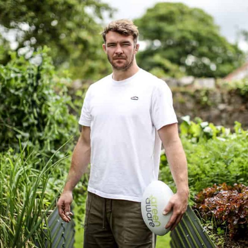 Rugby Player Peter O'Mahony Speaking At The Launch Of Greenaware's #DOBITSHELPSLOTS Campaign