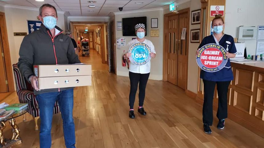 'Ice Cream Sprint' delivers 20 thousand desserts to care facilities across Galway