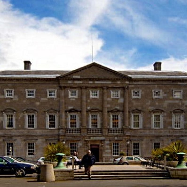 Tuam Mother and Baby Alliance protest outside Dáil this afternoon