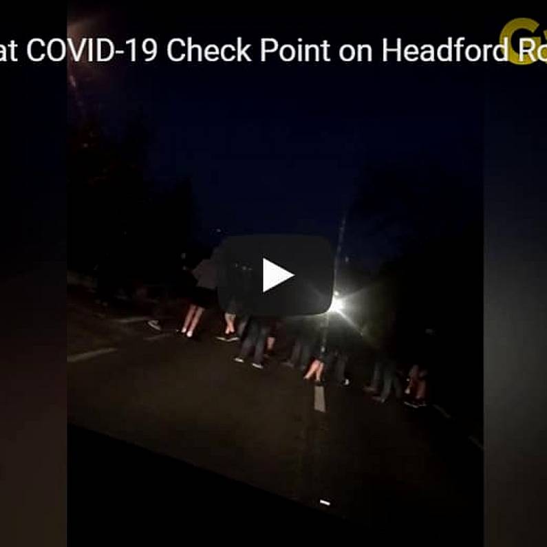 Protest at COVID-19 Check Point on Headford Road