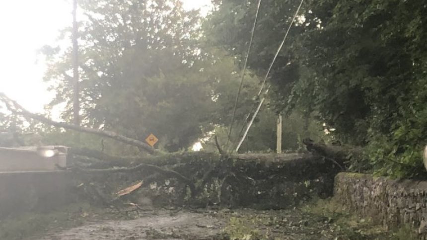 ESB warn people to stay clear from downed electricity lines as county council reports fallen telephone poles across Galway