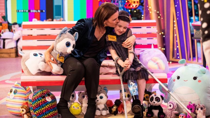 Kiltullagh's Saoirse Ruane helping Ryan launch the Late Late Toy Show appeal