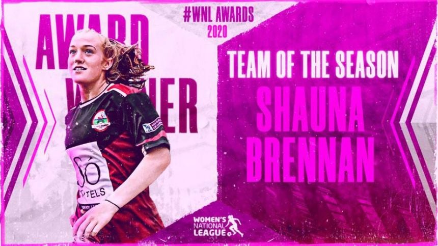 SOCCER: Galway WFC's Shauna Brennan Makes WNL Team Of Season