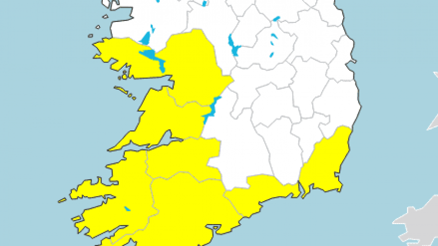 Status yellow wind warning issued for Galway on Wednesday