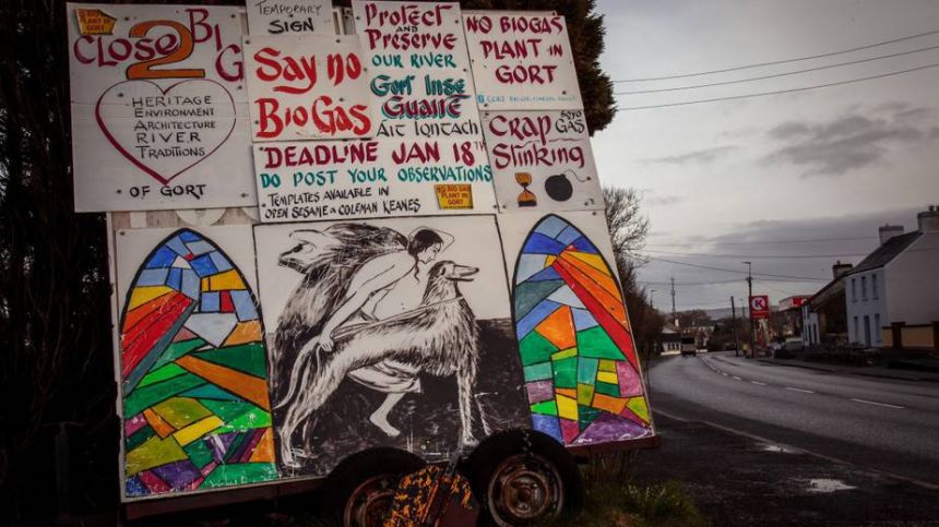 Poster campaign in Gort highlights opposition to proposed Biogas plant