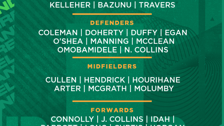 Galway's Manning, Horgan and Connolly called up to Republic of Ireland squad for FIFA 2022 World Cup Qualifiers