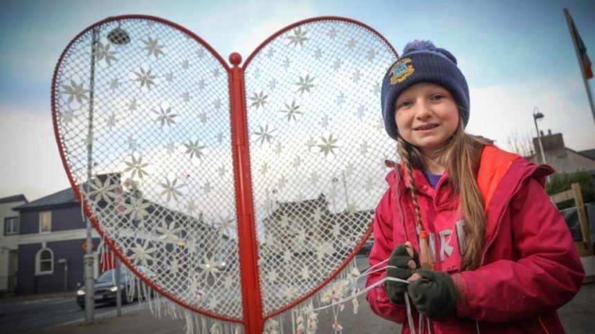 Permanent lace sculpture erected in Headford town