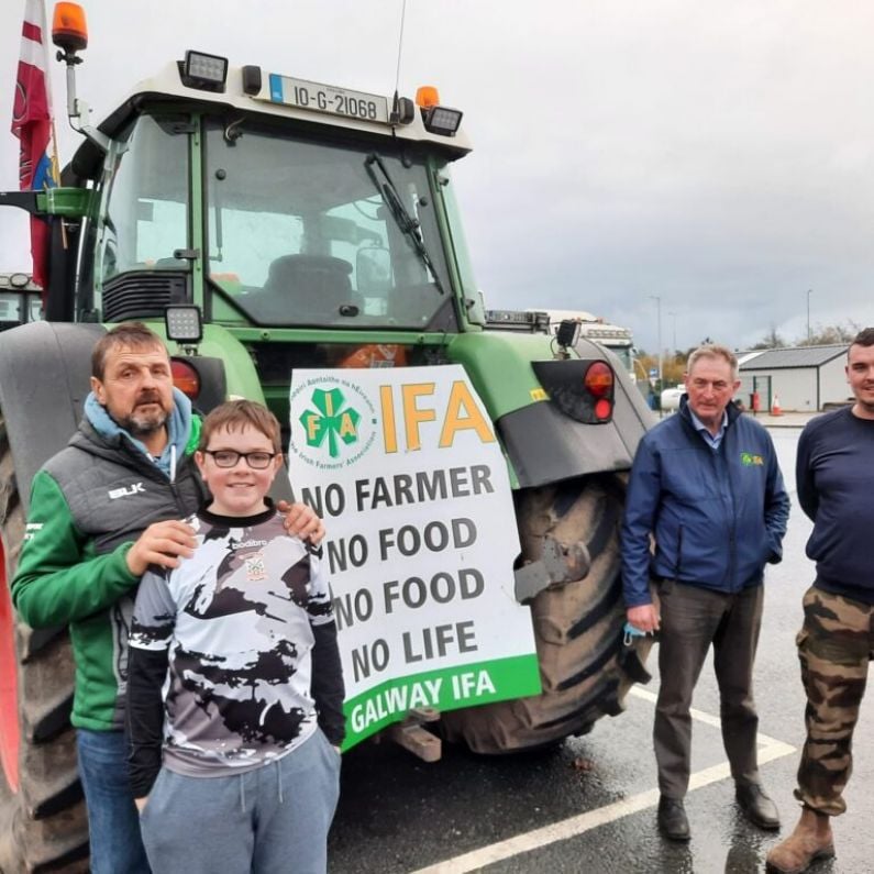 Galway farmers join national convoy protest in Dublin as part of "Save Irish Farming" campaign