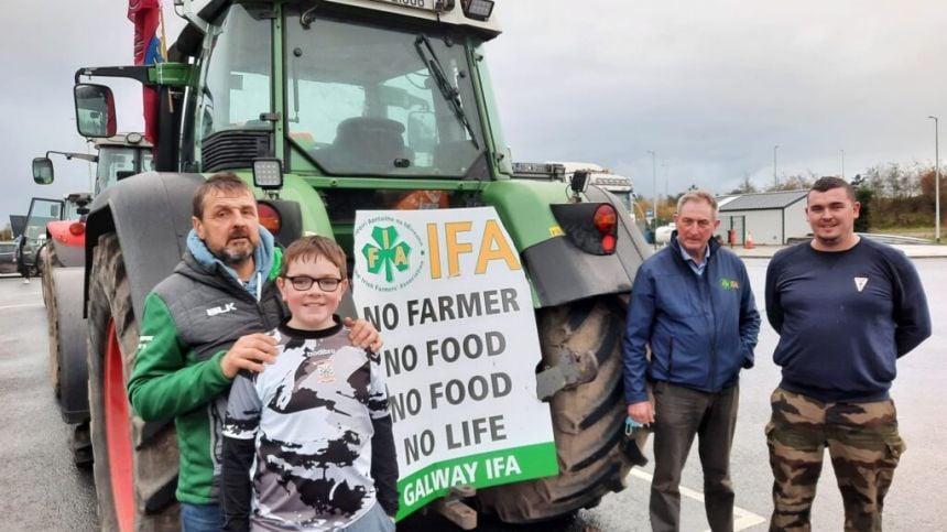 Galway farmers join national convoy protest in Dublin as part of "Save Irish Farming" campaign