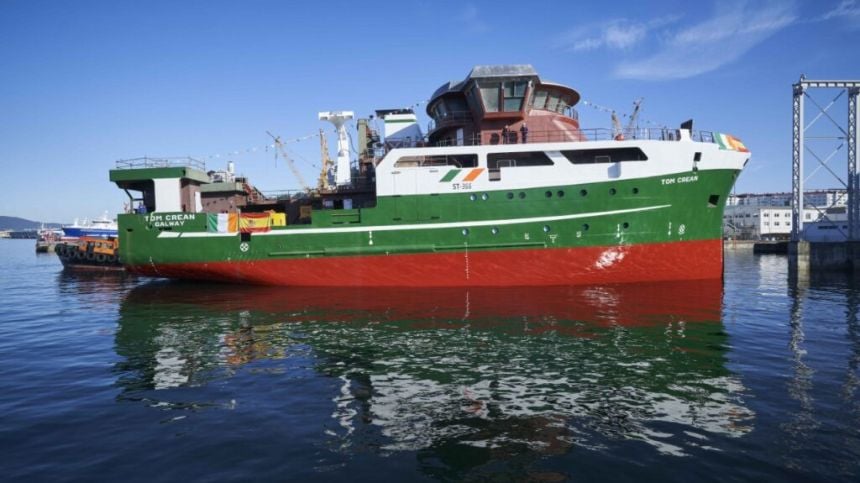 New research vessel for Marine Institute launched at Spanish shipyard