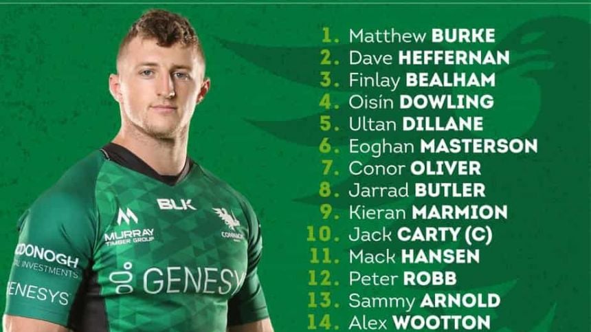 Connacht name team to face Leinster in United Rugby Championship