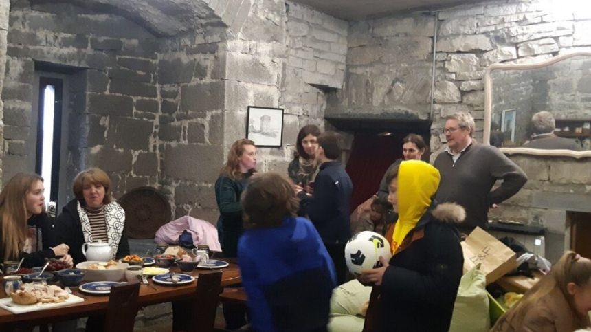 Four Ukrainian families settle into Ballindooley Castle on Headford Road