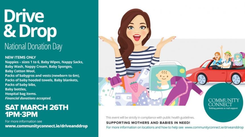 Community Connect support group for mothers and new babies running Nationwide Donation Day on Saturday 26th