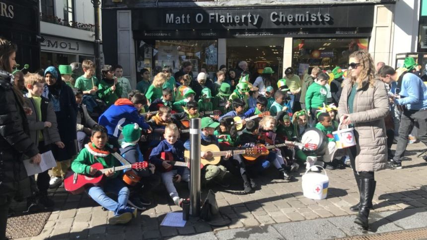 LISTEN: St. Patrick's Primary School students play music in aid of Ukraine