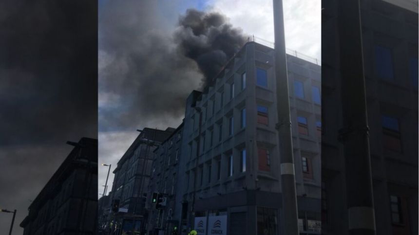 Emergency services attend fire in Eyre Square