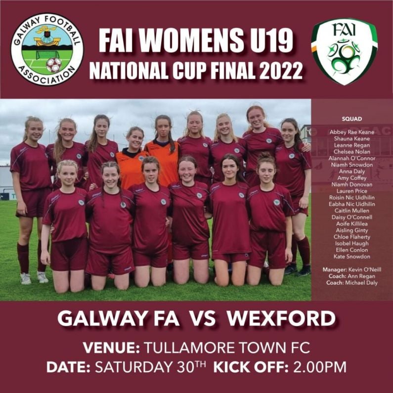 Galway U19 Women bids to win FAI National Cup Tomorrow