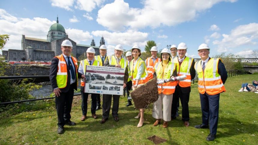 First sod turned on construction of new Salmon Weir pedestrian and cycle bridge