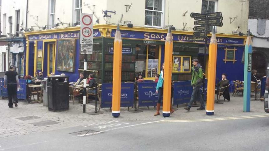 Search underway for 8 foot giant pencil stolen in Galway city