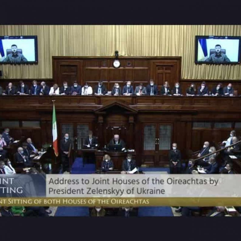 Ukrainian President Zelenskyy praises Irish support in address to Oireachtas