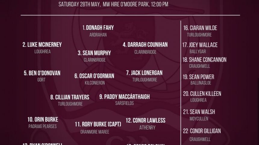 HURLING: Galway Minor Team Announced For Laois