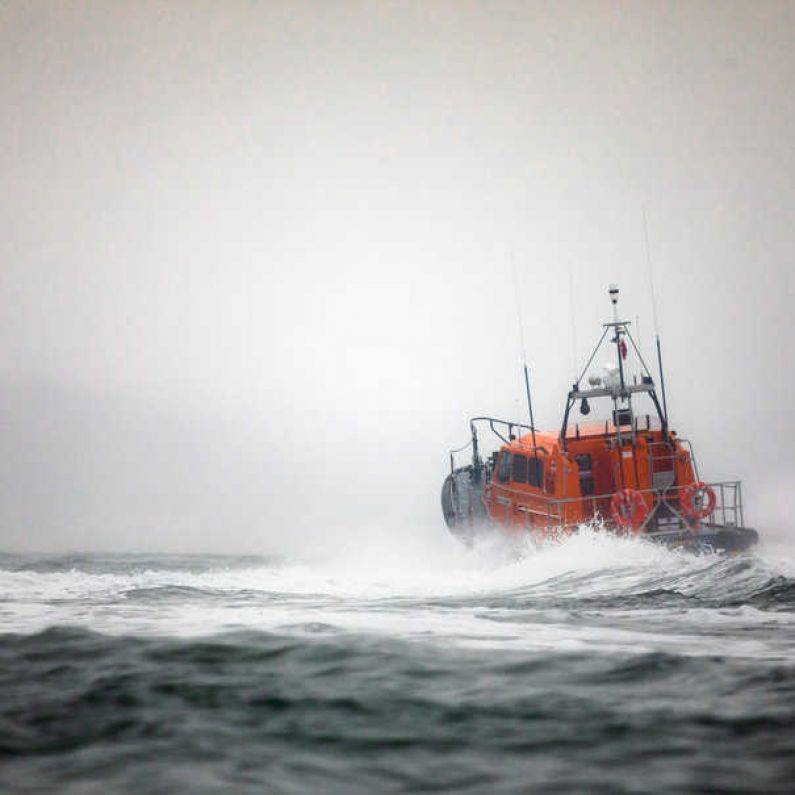 New all weather Lifeboat which is designed to deal with marine emergencies up to 50 miles out from the coast is launched in Clifden.