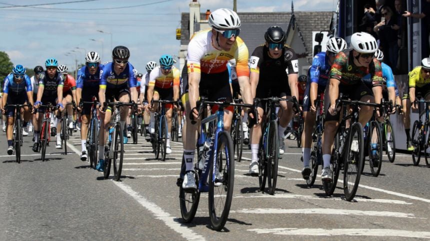 Matthew Teggart of team Cycling Ulster takes Rás Tailteann lead in Horse and Jockey with impressive stage one victory