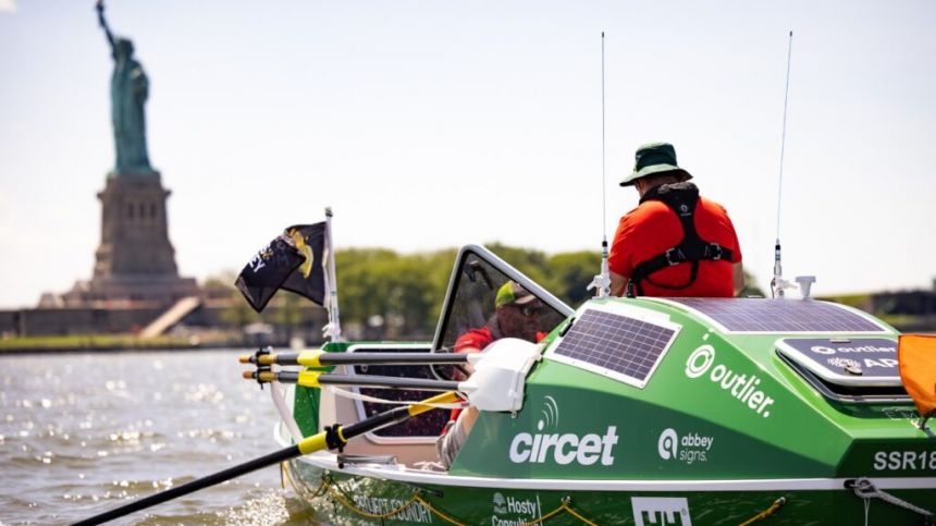 Galway men set off from New York in rowboat in world record attempt