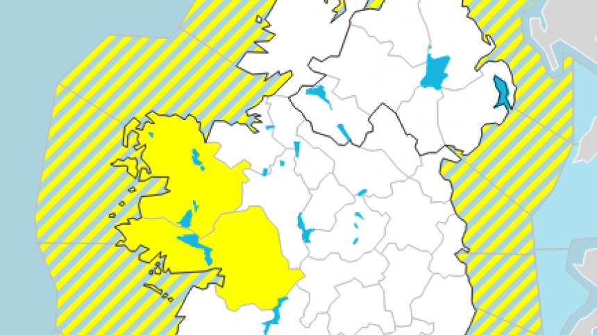 Rainfall warning to come into effect for Galway at lunchtime