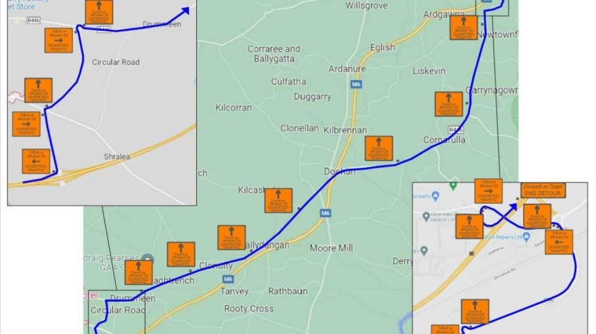 M6 Eastbound closed today for essential repairs