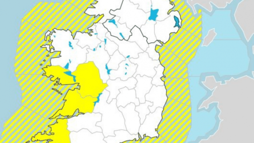 Status Yellow rain warning in place for Galway today