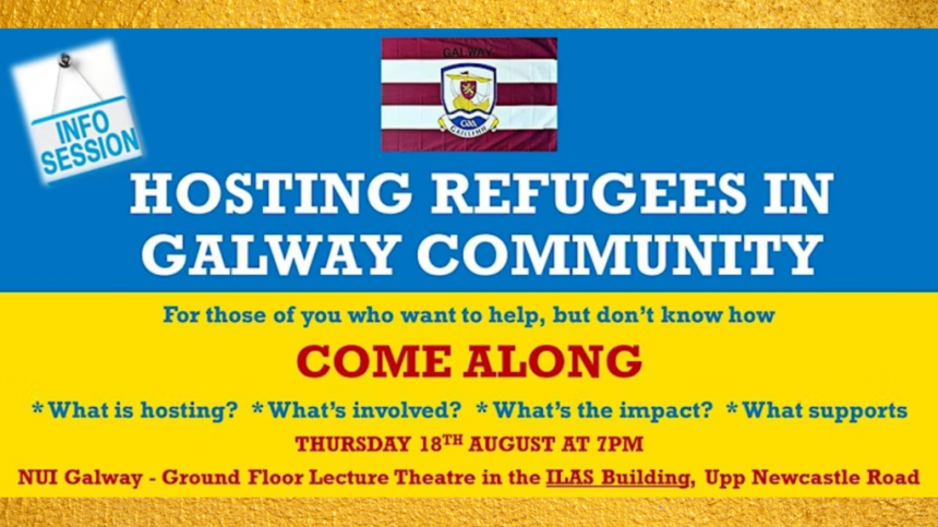 Galway information event on hosting Ukrainians families this Thursday (18/08)