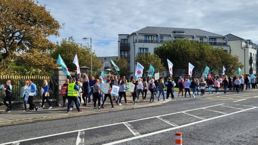 Large turnouts at Salthill and Tuam strikes over pay and conditions at Ability West