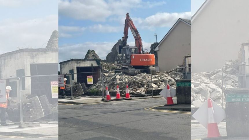 Long-standing "eyesore" demolished in Athenry after decades of dereliction