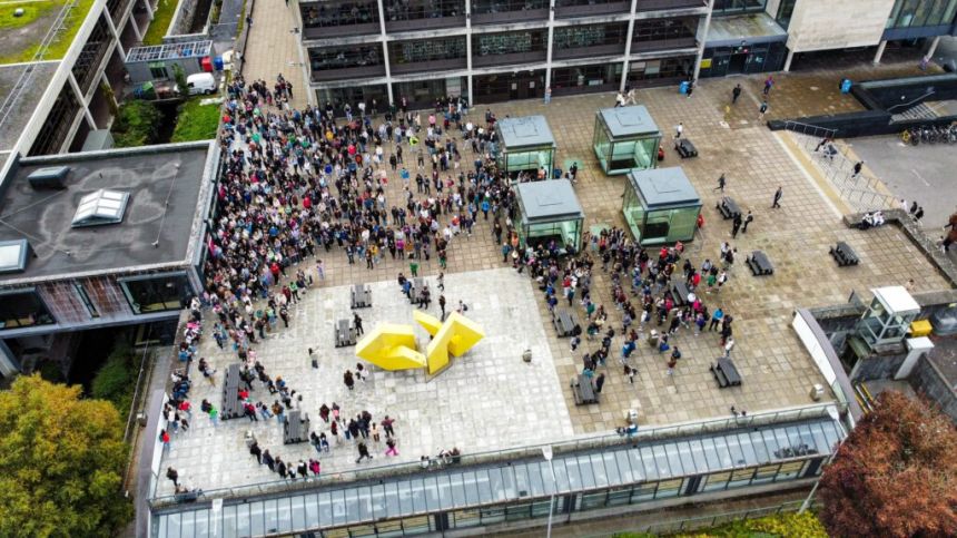 Hundreds of Galway students walk out of lectures to protest cost of living