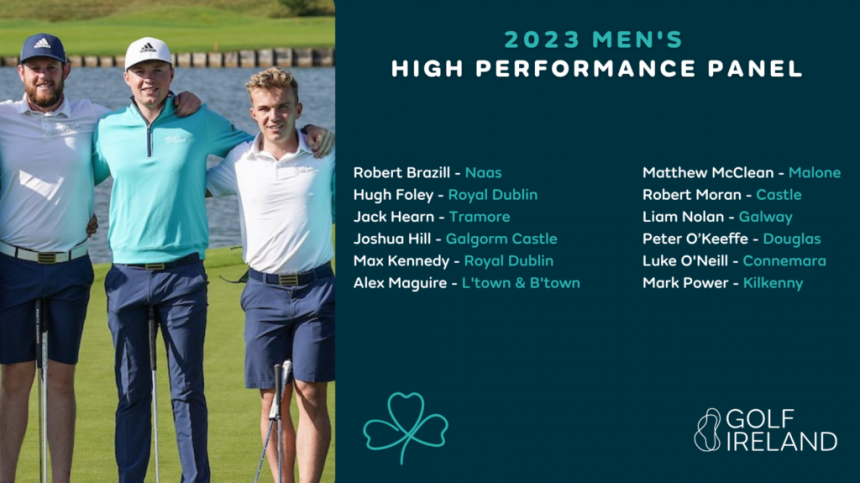 Liam Nolan and Luke O'Neill named in Golf Ireland High Performance Mens Squad for 2023